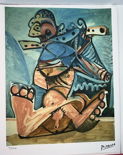 Pablo Picasso Lithograph 21/250 Embossed Paper. S.P.A.D.E.M