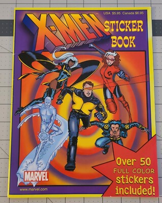 Vintage Marvel Stickers X-Men Sticker Book Paperback Superhero Comic 2002 NEW