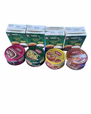 Thai 4 Curry Paste (4oz) Set + 4 Coconut Milk (250ml)Green/Yellow/Panang/Musaman