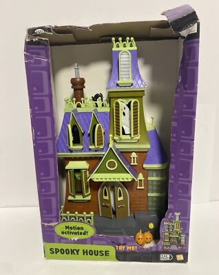 Gemmy Halloween Haunted Spooky House Battery Operated Motion Sound /Read