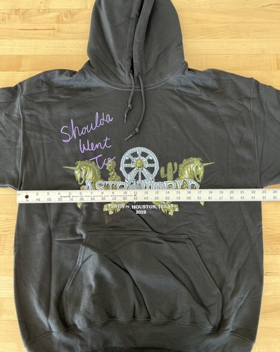 Pre-owned Travis Scott Authentic  Astroworld Houston 2019 Hoodie Black Size Large