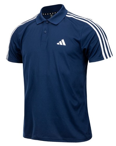 adidas H/S polo shirt古着ネイビーunisexスポーツMIX Adidas Men TR-ESS Pique Polo Shirts Dark-blue T-Shirt Casual