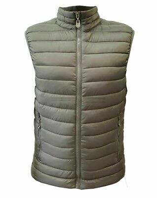 Mens Padded Sleeveless Jackets Gilet Body Warmer Puffer Quilted Bomber Winter