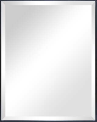 23x29 Wall Mirror Rectangular Beveled Frame Vertical Suspension Bathroom Modern