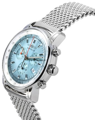 Pre-owned Zeppelin Lz14 Chronograph Ice Blue Dial Quartz Men's Watch 8886m3