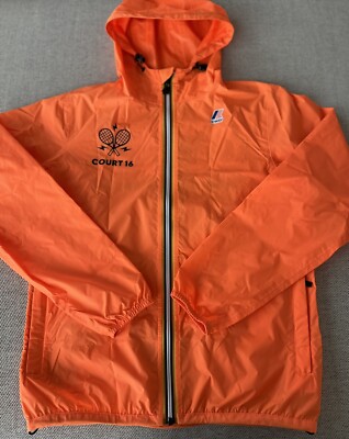 K-Way Le Vrai 3.0 Claude Kid s Windbreaker Rain Jacket In Orange- New - Size S