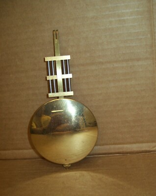 Brass Clock Pendulum Bob Fancy Lyre   Adjustable 5.5 Inch