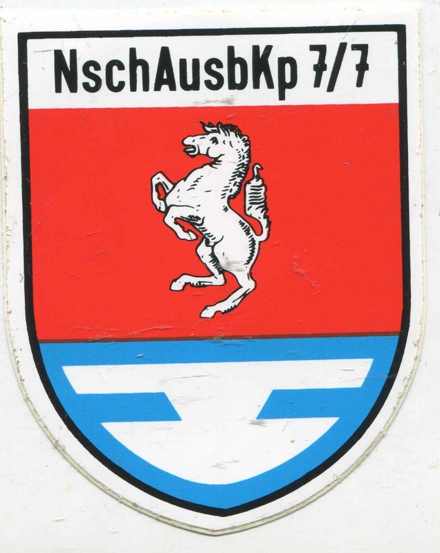   Bundeswehr Verbandsabzeichen Als Aufkleber Nschausbkp 7 7 70 Mm(A341)