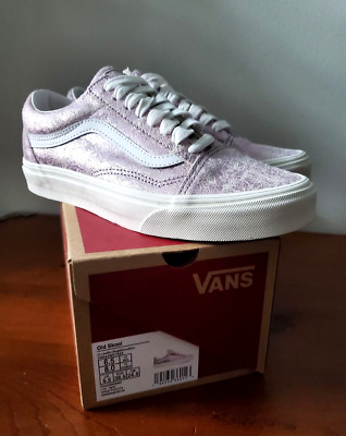 Vans OLD SKOOL Sneakers Rose Gold shoes Cracked Leather Womens Size 8 mens 6.5