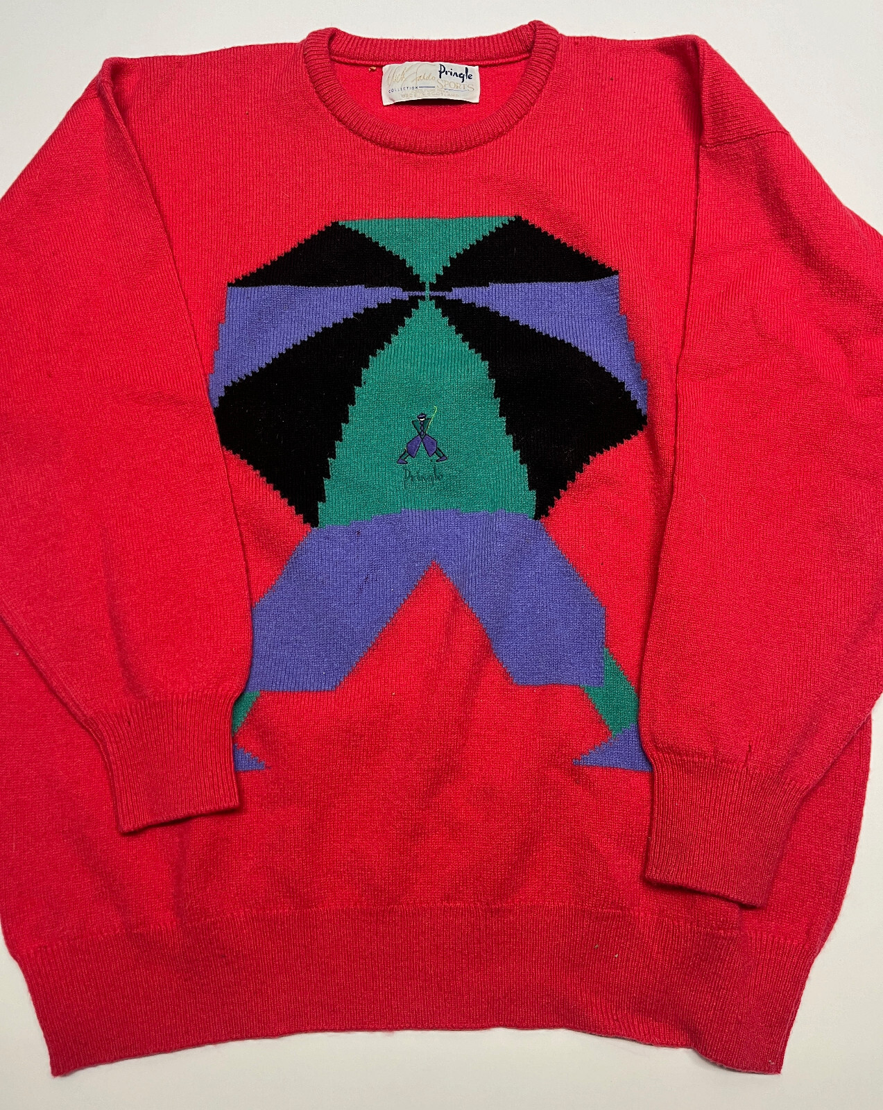 Vtg Nick Faldo Pringle Sports Collection Wool Sweater Made Vtg Nick Faldo Pringle Sports Collection Wool Sweater Made