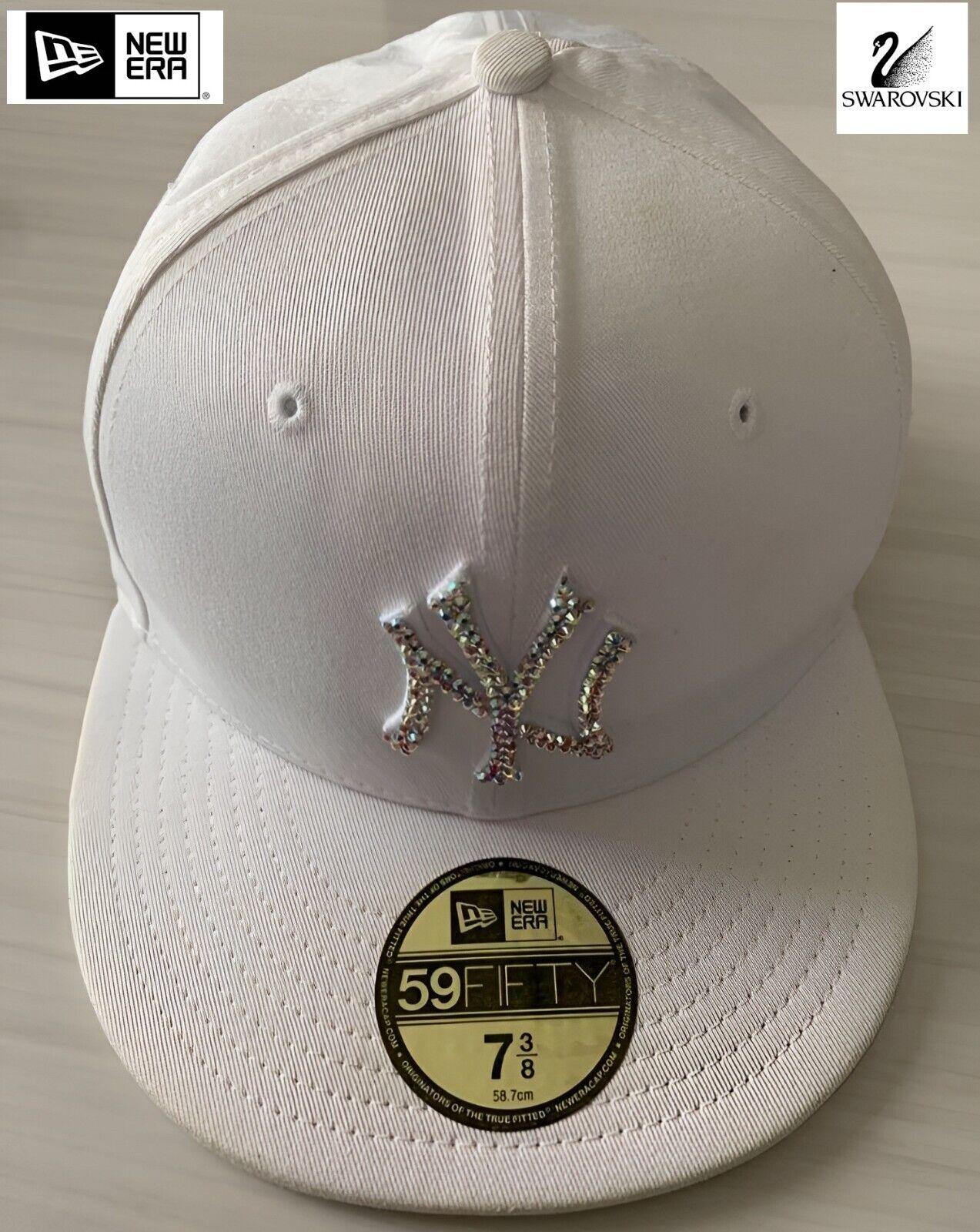 NEW ERA x SWAROVSKI Collaboration 7 3/8 Cap White 23.1in NEW ERA x SWAROVSKI Collaboration 7 3/8 Cap White 23.1in