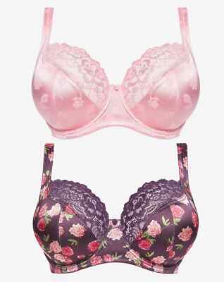 Pretty Secrets Bra Size UK 36D *2 Pack Bras* Underwired Moulded Unpadded Floral