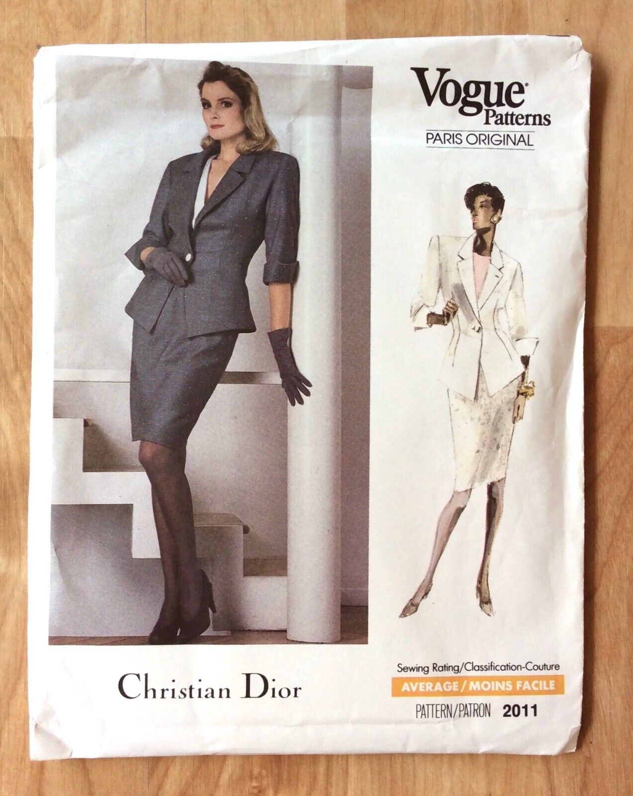 VOGUE Paris Original Christian Dior Pattern 2011 Sizes 6 8 VOGUE Paris Original Christian Dior Pattern 2011 Sizes 6 8