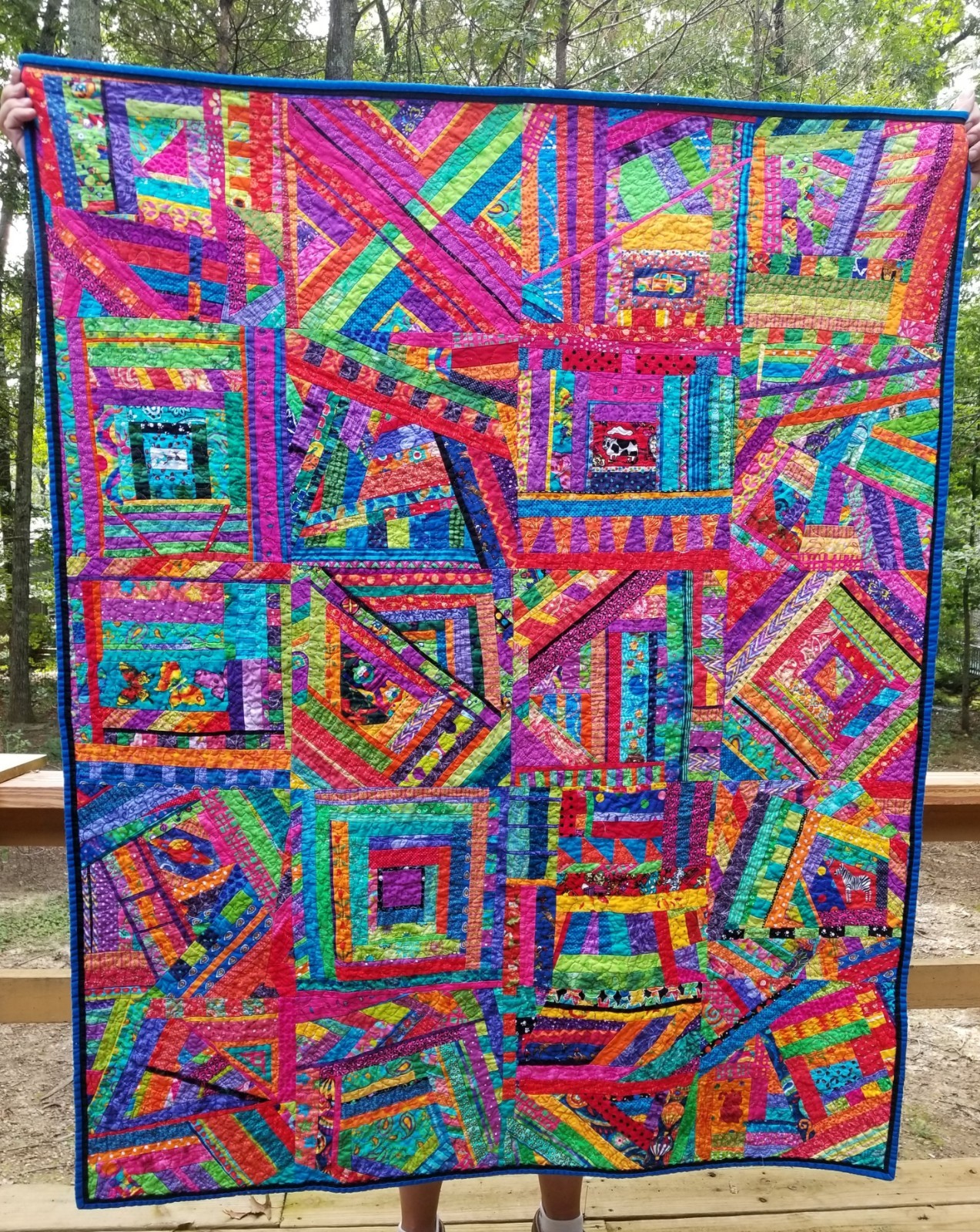 Quilts For Sale, Blue, Green, Red, Orange and Yellow 58