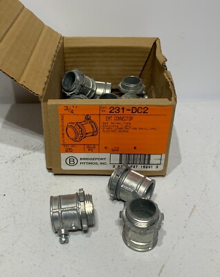 Bridgeport 231-DC2 ZINC EMT Connector 3/4'' (Box of 12)