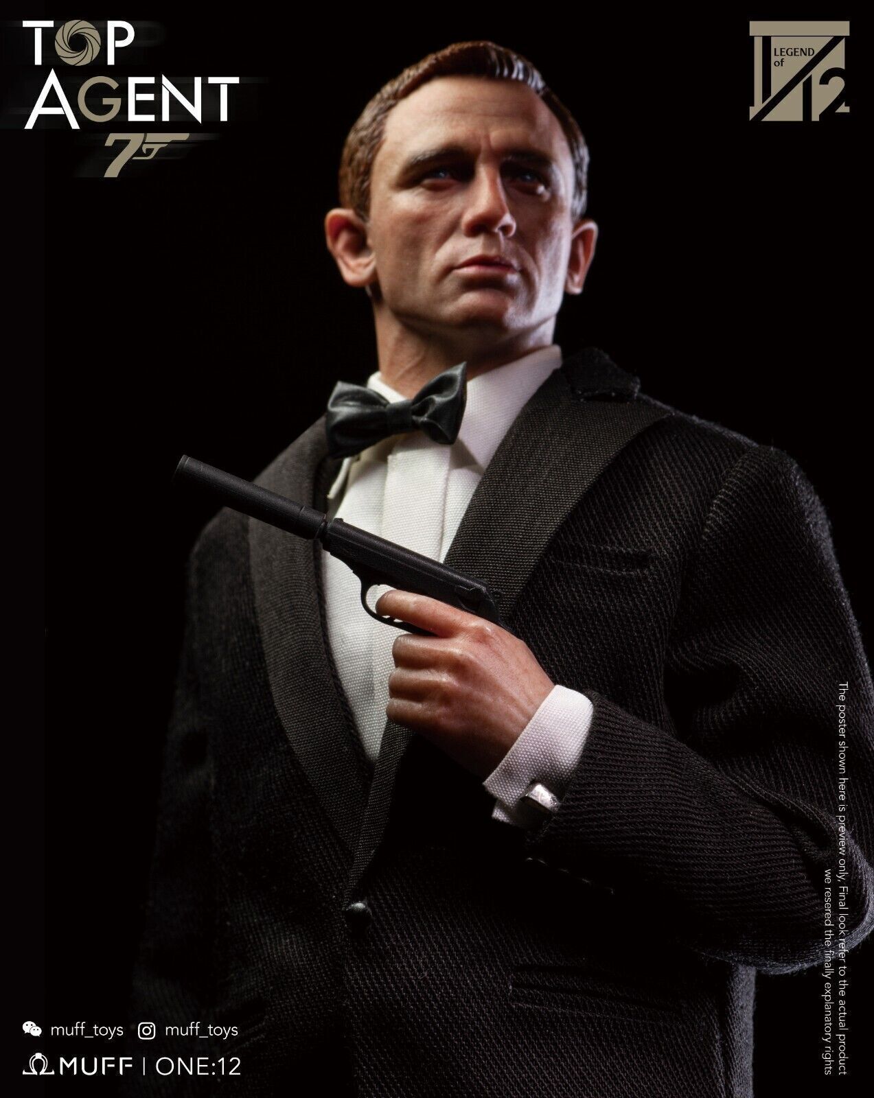 New MUFF TOYS MF06 1/12 Top Agent 007 James 6