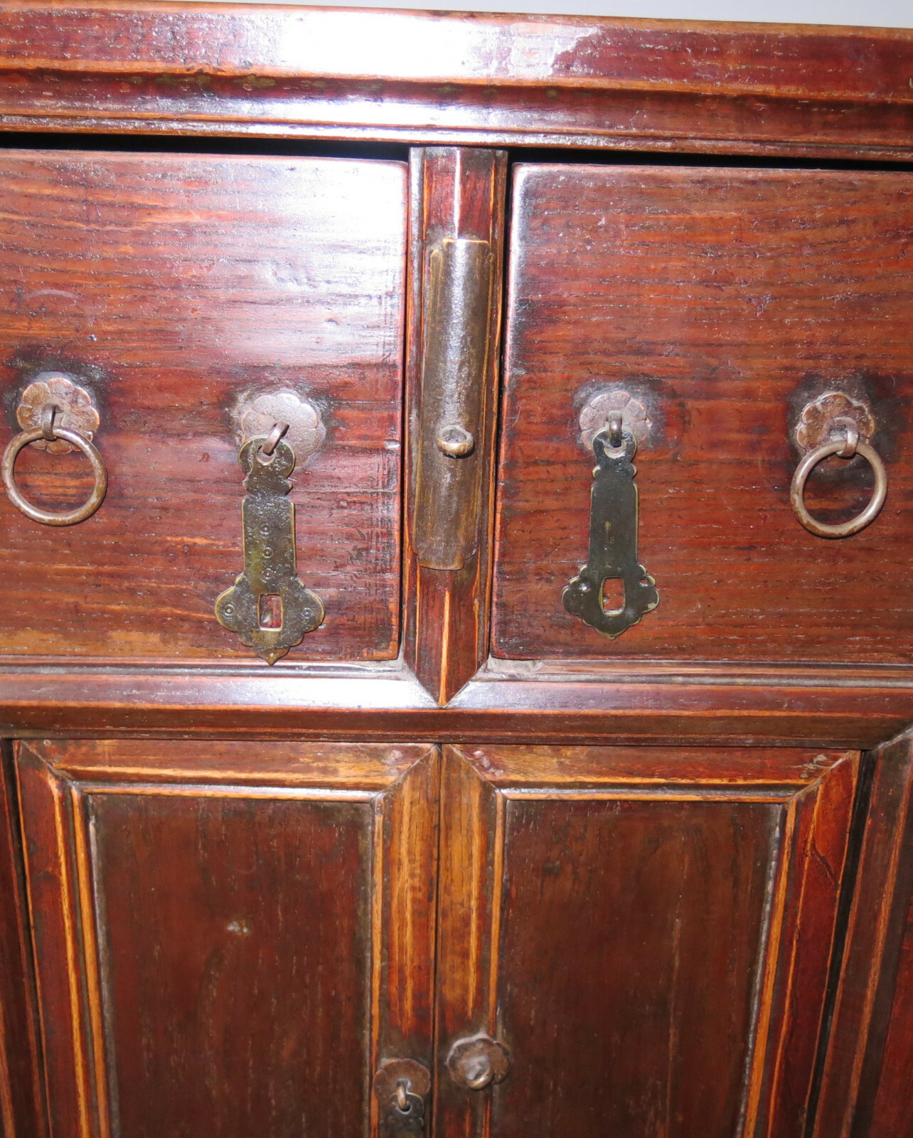 Antique c 1890 Chinese Butterfly Chest with Drawers Estate Find