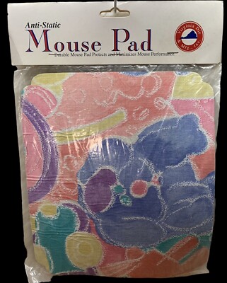 Anti-Static 10'' x 8.5'' Mouse Pad For PC or Laptop Computer Vintage 1990's NOS