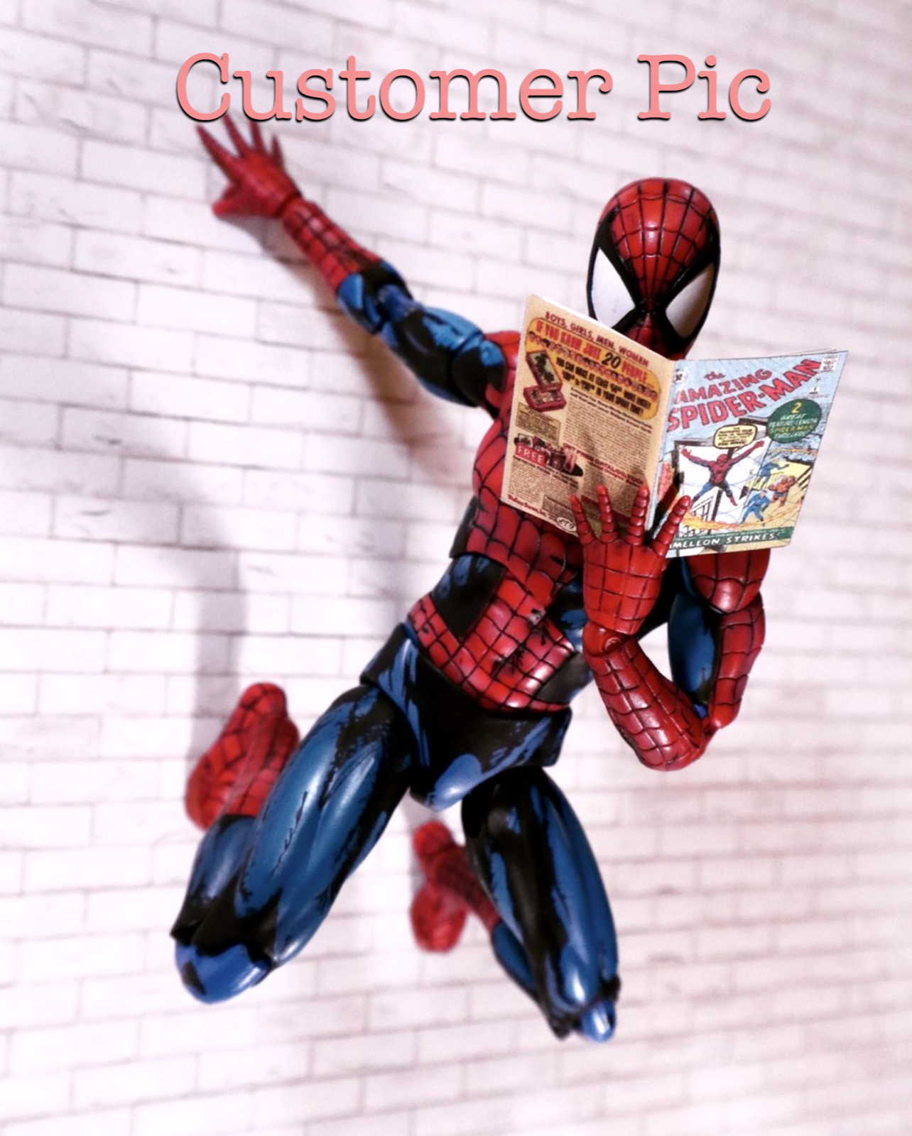 SPIDER-MAN COMIC BOOKS 2 Dollhouse Miniatures Illustrated Readable 1:12 Scale