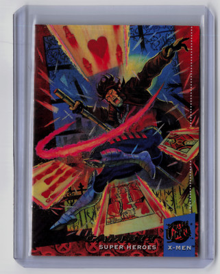 Marvel Comics 1994 Fleer Ultra X-Men Base Trading Card # 4 Gambit 