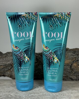 NEW! 2x Bath & Body Works COOL AMAZON RAIN Body Cream Ultra Shea