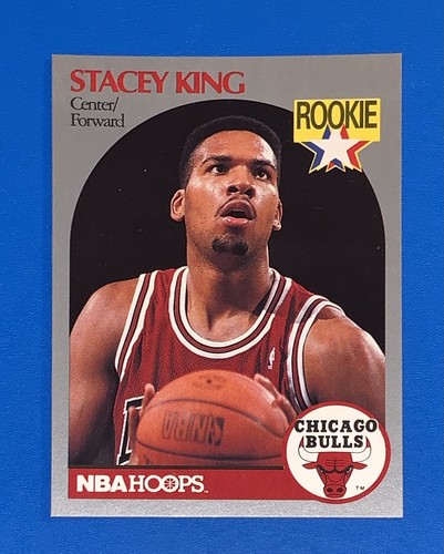 1990-91 NBA Hoops Stacey King Rookie Card #66 Chicago Bulls Set Break NM-MINT. rookie card picture