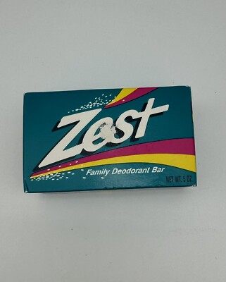 VINTAGE 1992 Original Zest Deodorant Bar Soap Zestfully Clean 3.2oz Bar