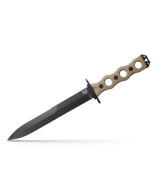 Benchmade 185BK-1 SOCP Fixed Blade 7.11in CPM-3V Double Edge Dagger Cobalt Black
