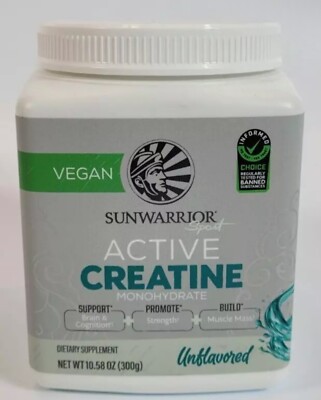 Sunwarrior Creatine Monohydrate Powder | Pre Workout, 300 Grams, Exp. date 09/25