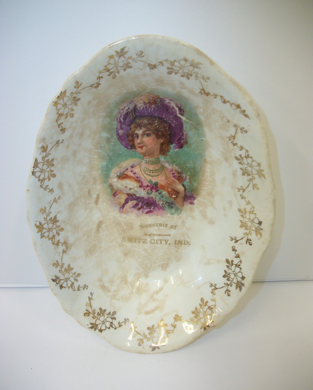 Antique Advertising Bowl - Souvenir of Switz City Indiana