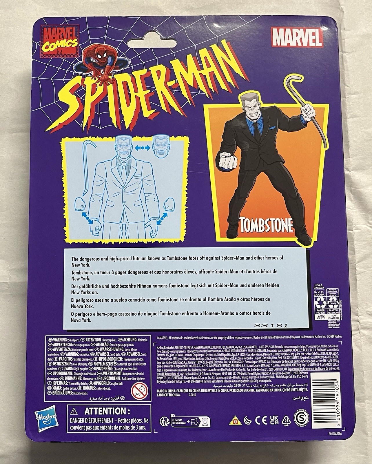 Marvel Legends TOMBSTONE Animated Spider-Man Retro Action Figure