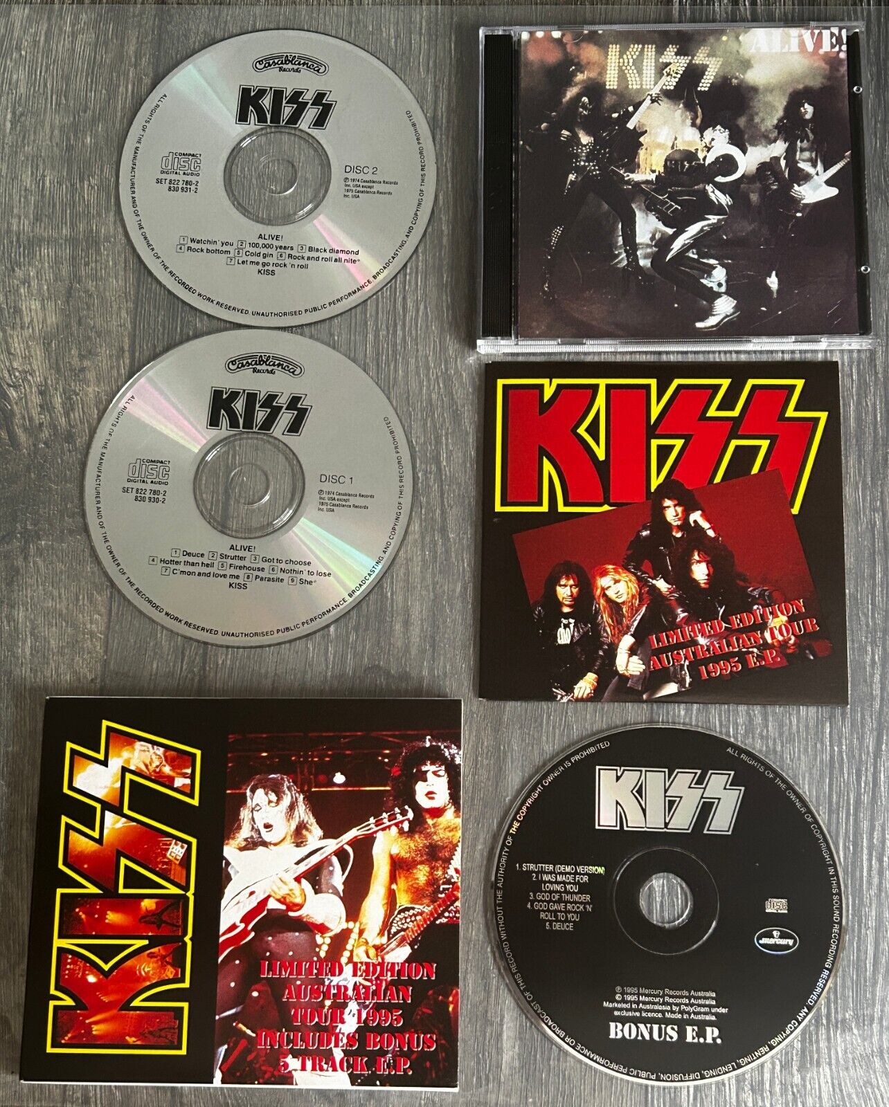 KISS CD Alive Australian Tour Edition 1995 + Bonus EP Slipcase Australia Aucoin KISS CD Alive Australian Tour Edition 1995 + Bonus EP Slipcase Australia Aucoin