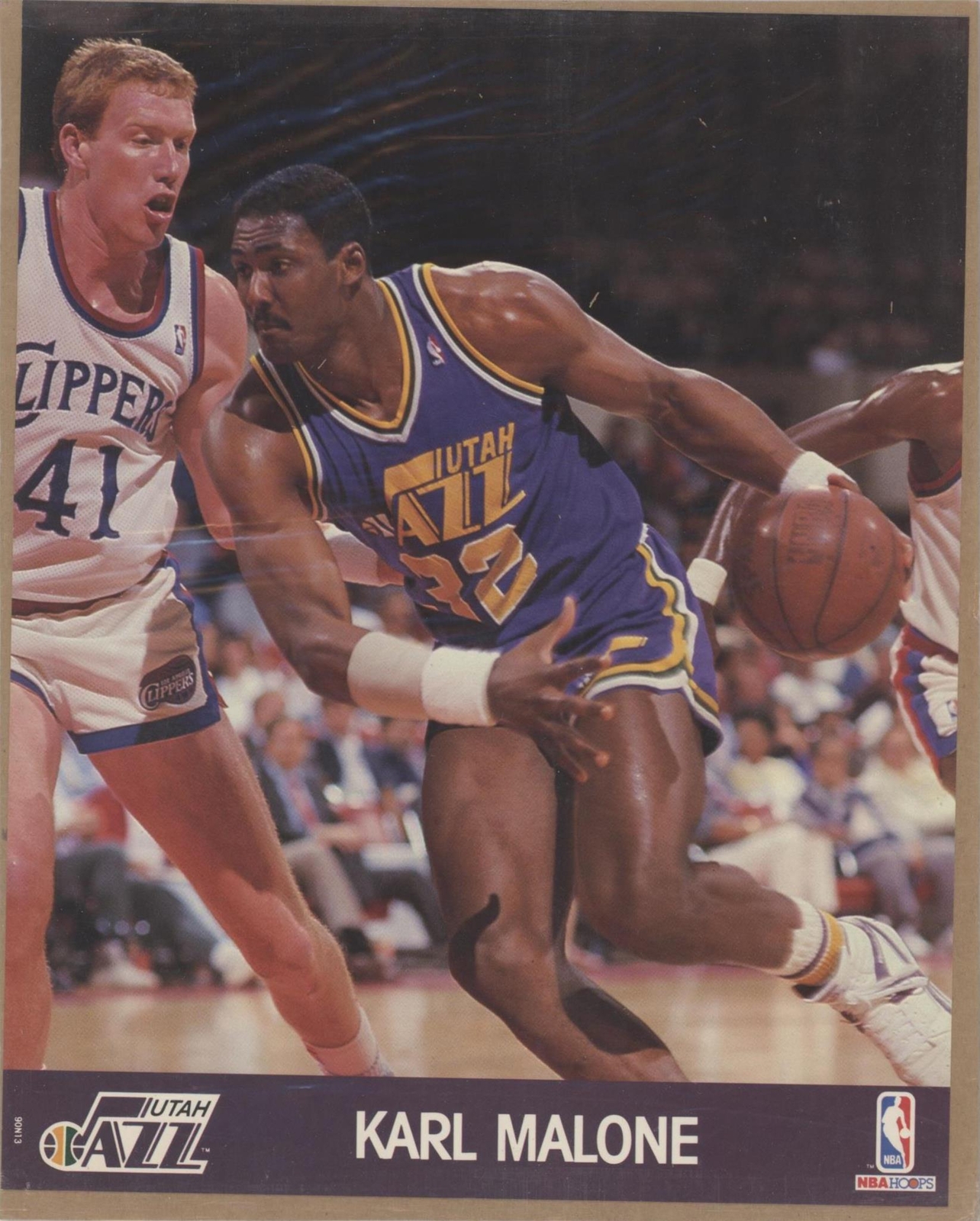 Fotos de acción de aros de la NBA 1990-91 - Karl Malone #90N13