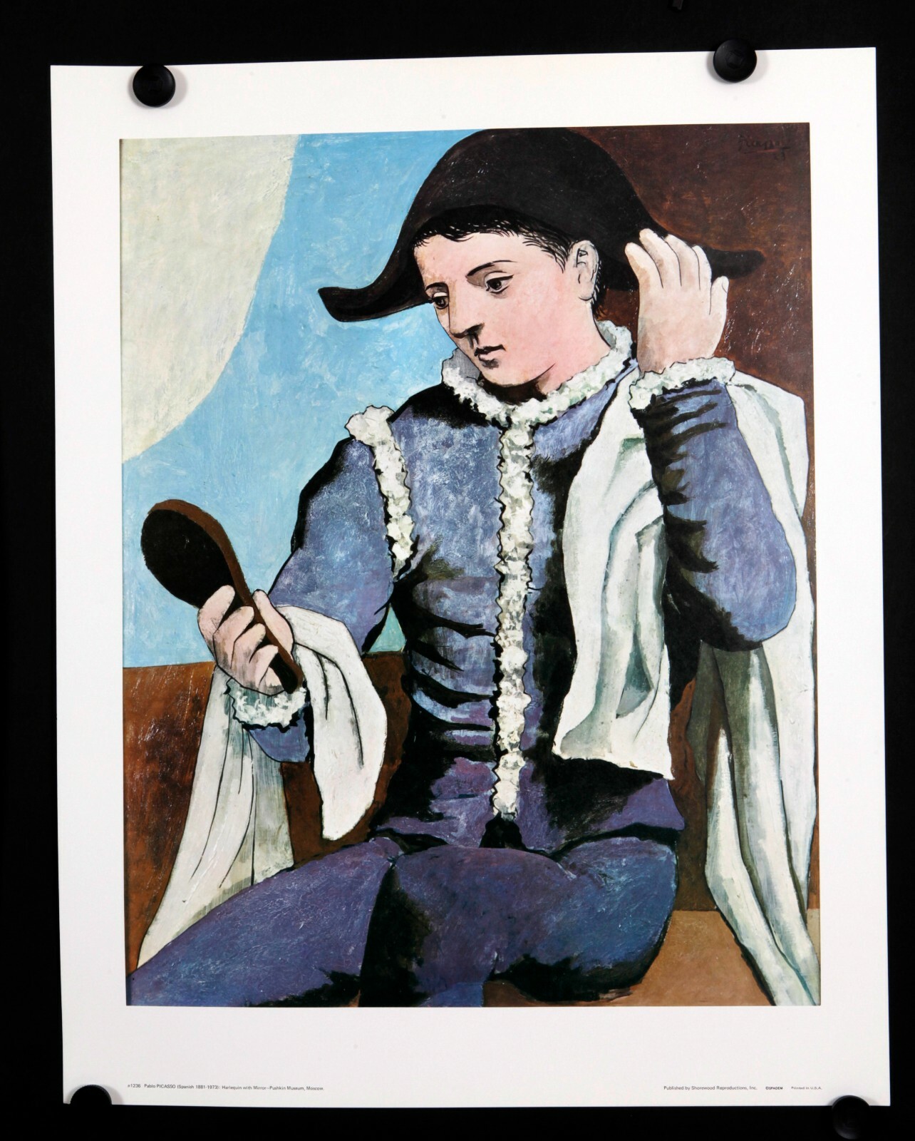 Pablo Picasso -Harlequin with Mirror - 1980's - Offset