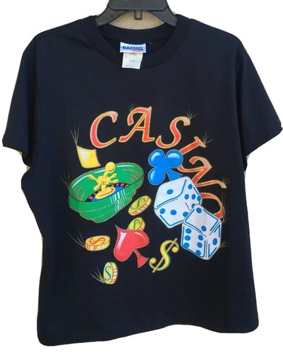 Vintage CASINO T-Shirt L Casual Knitwear By Dobie Proudly