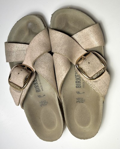 Birkenstock Siena Big Buckle Metallic Rose Gold 36 US 6