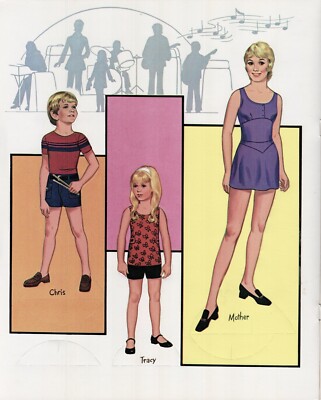 VNTG 1960S PARTRIDGE FAM PAPER DOLL RARE UNCT LASR REPRODUCTION FRE S&H NO.1 SLR