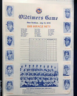 Vintage 1979 New York Mets 1969 Miracle Mets Old Timers Day Baseball Scorecard