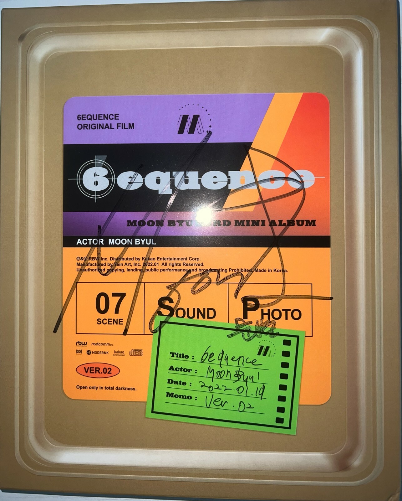 MAMAMOO MOONBYUL [6equence] Autographed Signed Album MOON