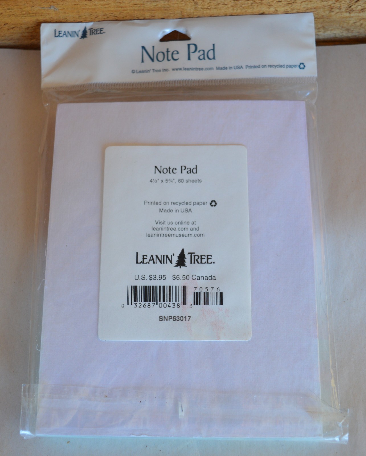 New LEANIN' TREE Inspirational Note Pad Seize the Day Purple Floral #SNP63017