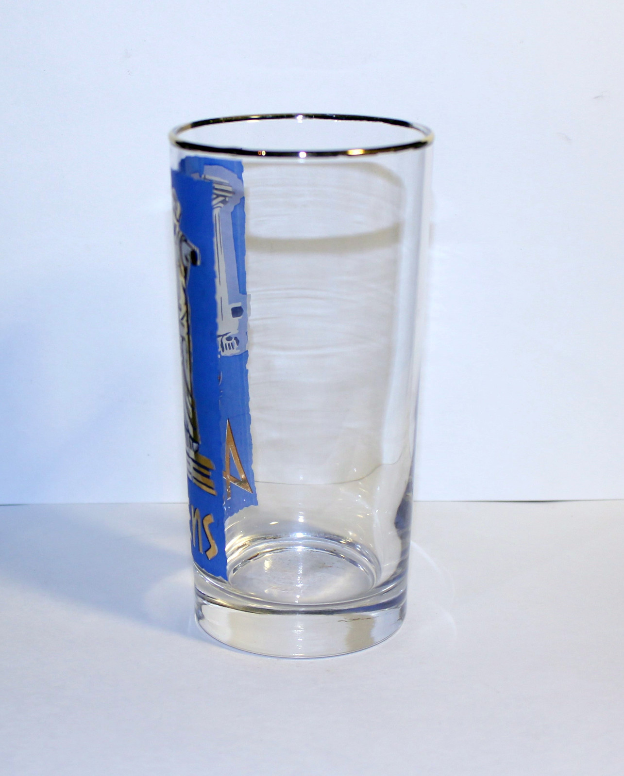 Vintage 60s Bar Glass, Athens Bar Glass, Athens High Ball Glass, Unique Bar