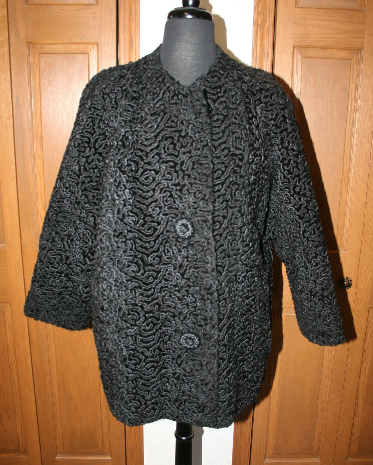 VTG Women's CURLY WOOL Coat Jacket XL ASTRAKIN Lepshire VTG Women's CURLY WOOL Coat Jacket XL ASTRAKIN Lepshire