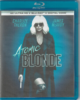 ATOMIC BLONDE (2017 Blu-ray ) In a New 7mm Thin Case, Photocopy of Artwork