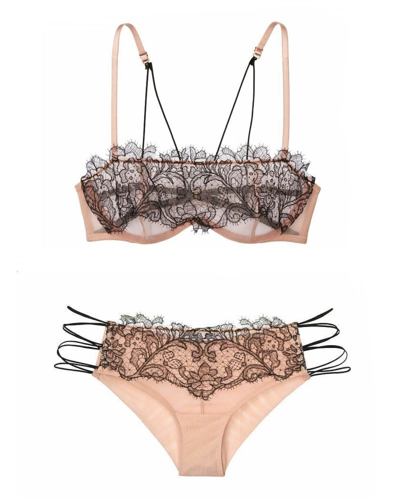 

Victoria s Secret Luxe Очень сексуальный бюстгальтер балконет без подкладки Прозрачный черный/бежевый, Beige black