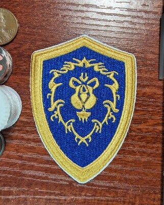 Warcraft Alliance Patch Blizzard Video Games Embroidered Iron On Patch 3x2''