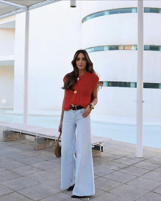 Zara white wide leg jeans sales