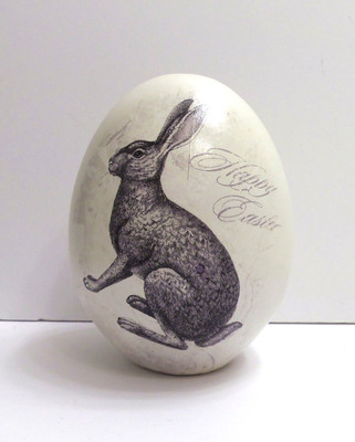 Easter Egg Bunny Rabbit Ceramic 6''
