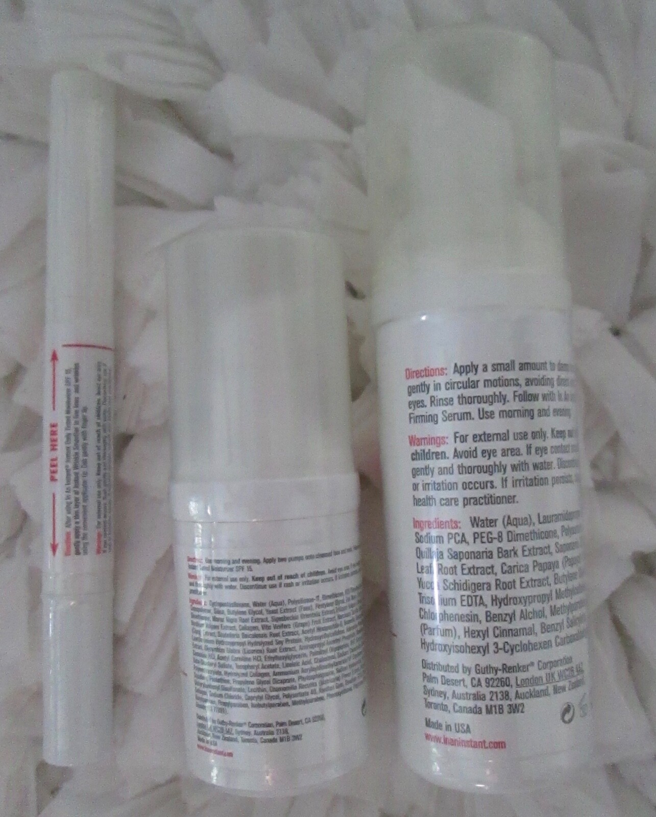 HEIDI KLUM *INSTANT WRINKLE SMOOTHER* *FIRMING SERUM* * GENTLE FOAMING CLEANSER*