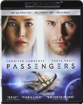 BLU-RAY Passengers (4K Ultra HD, Blu-Ray 3D, Blu-Ray, 2016) NEW 4k, 3D