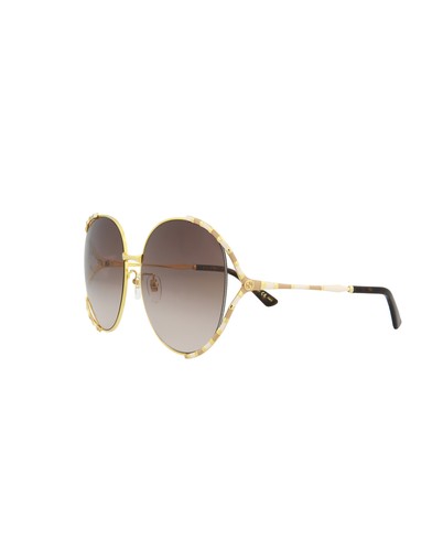 Золотые солнцезащитные очки Gucci Womens GG0595S-30008116-008 Новинка